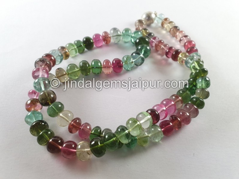 Tourmaline Smooth Roundelle Beads