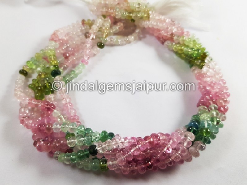 Afghan Tourmaline Smooth Roundelle Beads