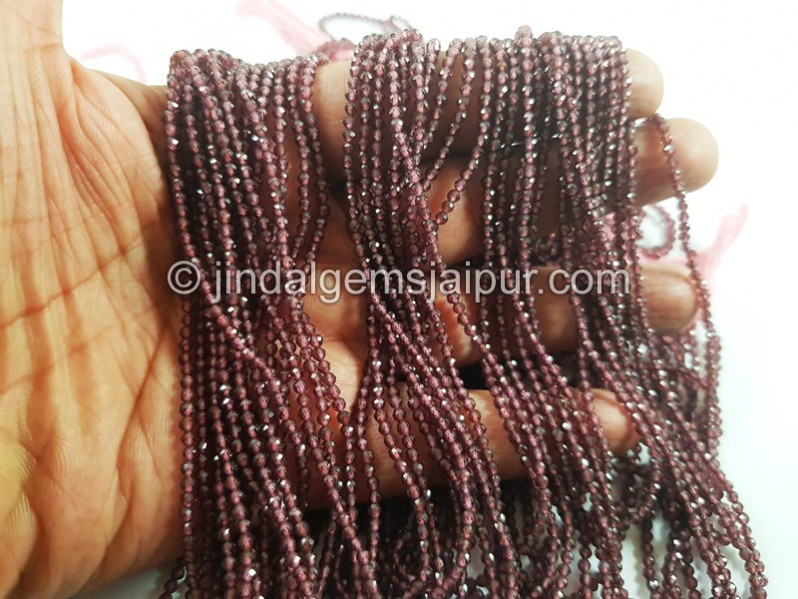 Rhodolite Garnet Micro Cut Round Beads