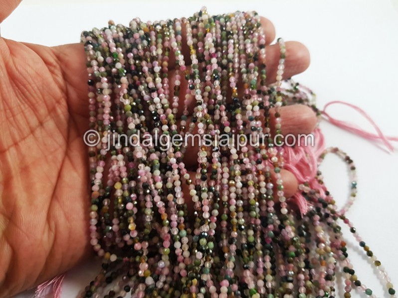 Tourmaline Micro Cut Round Beads