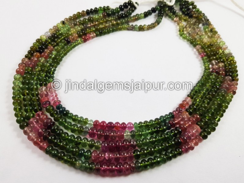 Tourmaline Smooth Roundelle Beads