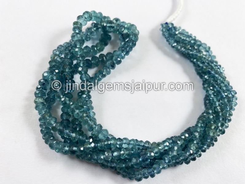 Blue Tourmaline Faceted Roundelle Beads