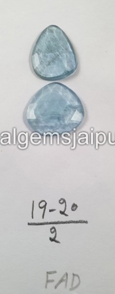 Aquamarine Rose Cut Slices