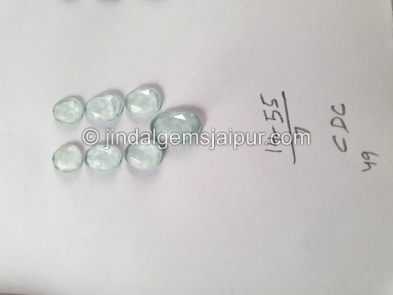 Milky Aquamarine Rose Cut Slices -- DEAQMA139