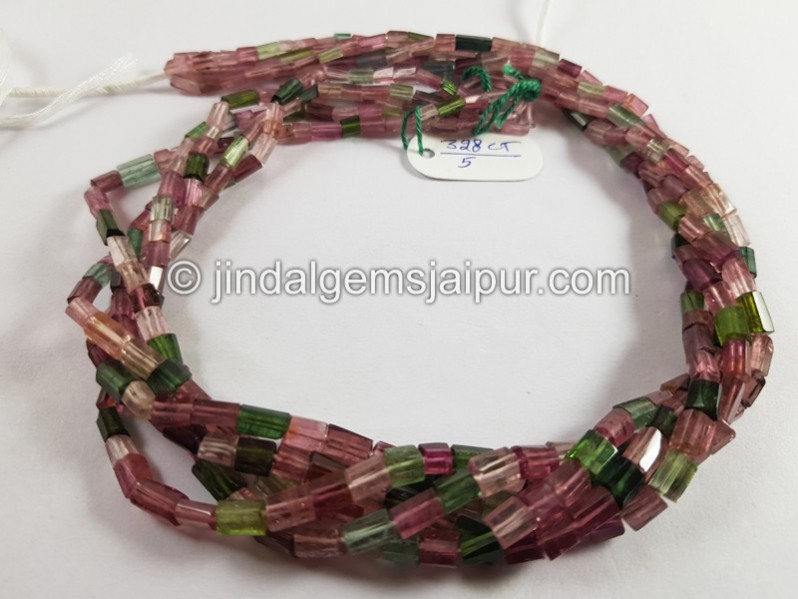 Tourmaline Step Cut Pipe Beads