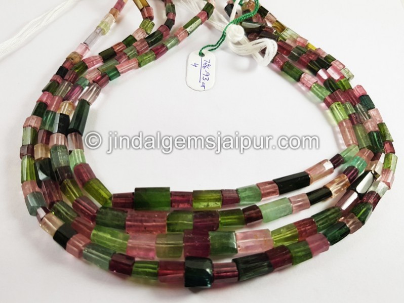 Tourmaline Far Step Cut Pipe Beads