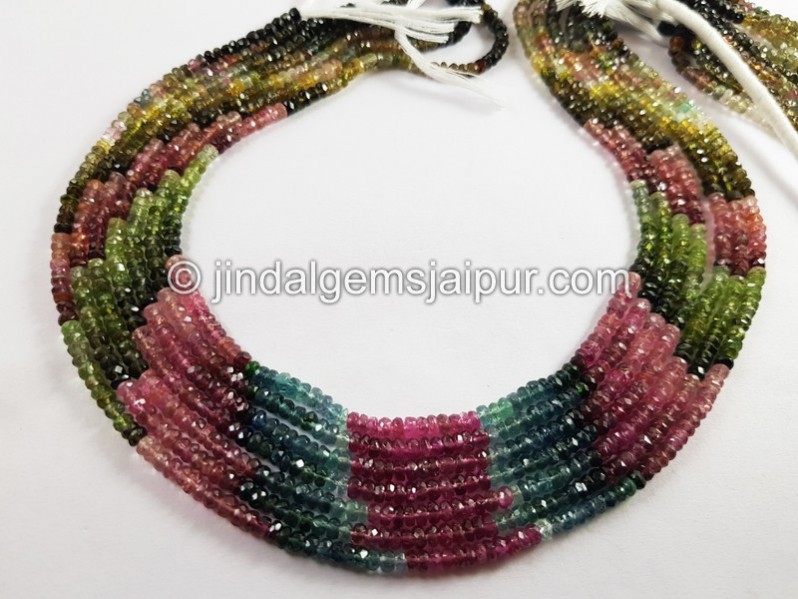 Tourmaline Faceted Roundelle Beads