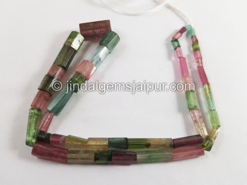 Tourmaline Far Step Cut Pipe Beads