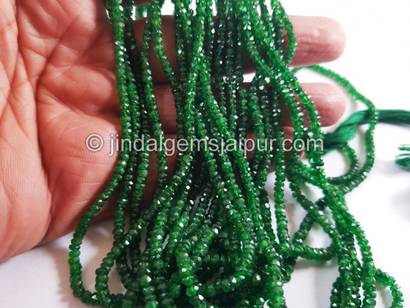 Tsavorite Faceted Roundelle Beads