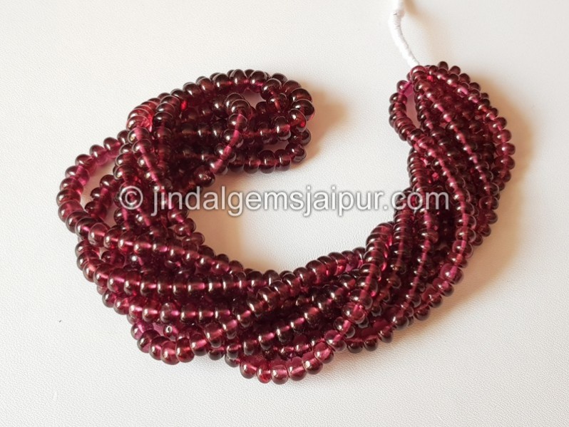 Rhodolite Garnet Smooth Roundelle Beads