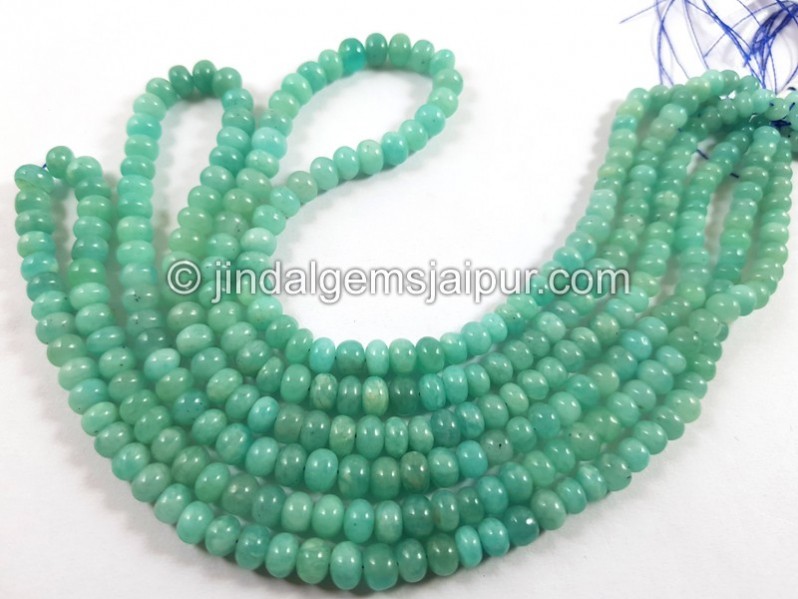 Amazonite Smooth Roundelle Beads