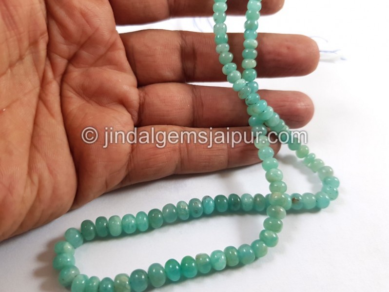 Amazonite Smooth Roundelle Beads