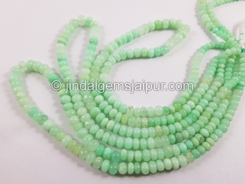 Mint Chrysoprase Smooth Roundelle Beads