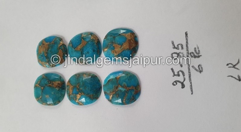 Copper Mohave Turquoise Rose Cut Slices