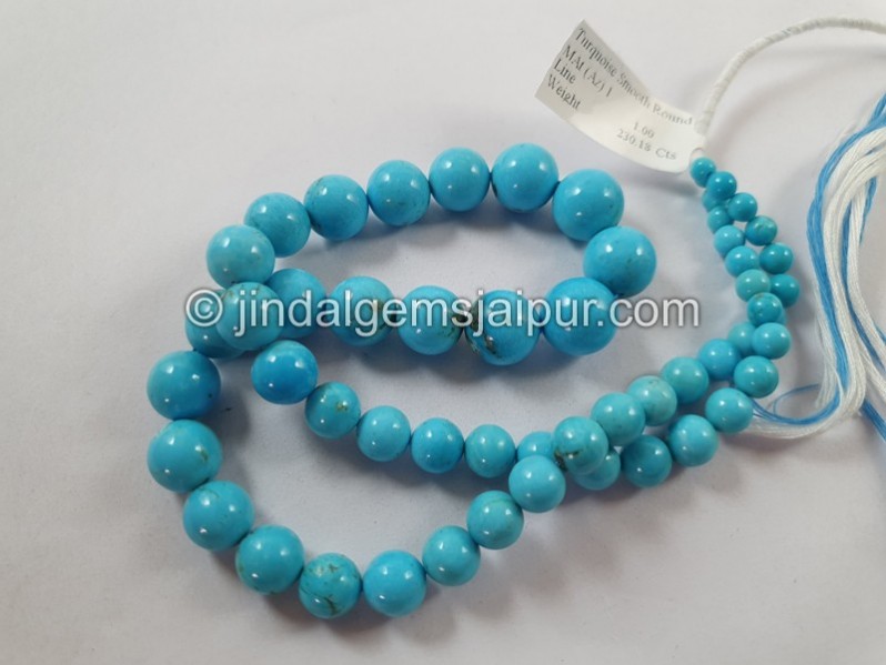 Turquoise Smooth Round Ball Beads