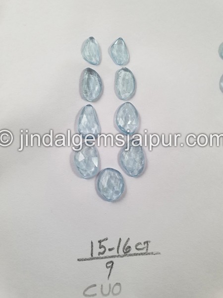Aquamarine Rose Cut Slices