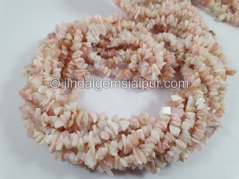 Pink Opal Smooth Chips Beads