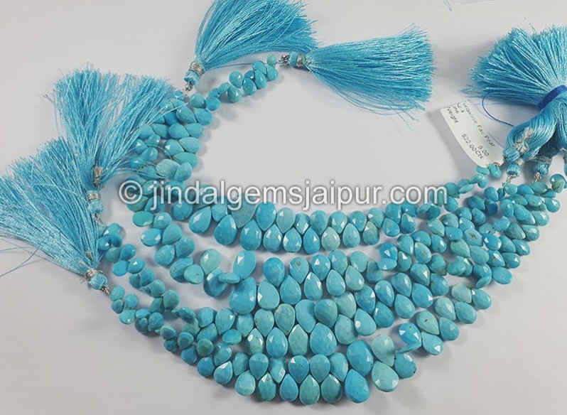 Turquoise Faceted Pear Shape Beads