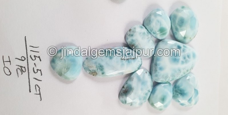 Larimar Rose Cut Slices
