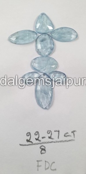 Aquamarine Rose Cut Slices