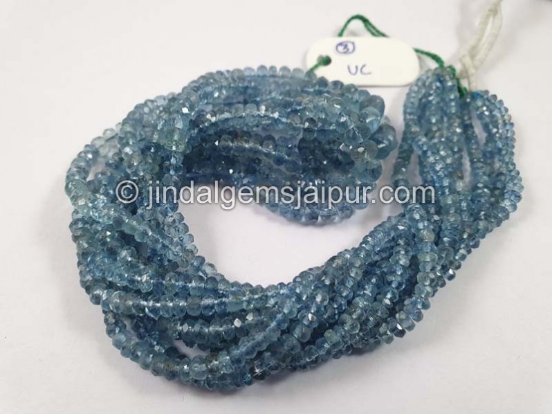 Santa Maria Aquamarine Faceted Roundelle Beads
