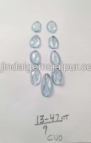 Aquamarine Rose Cut Slices