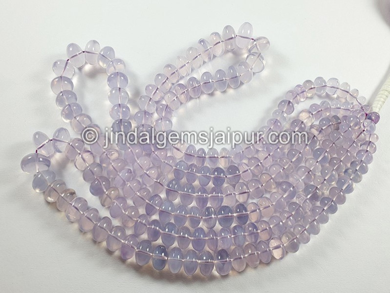 Scorolite Or Lavender Quartz Smooth Roundelle Shape Beads