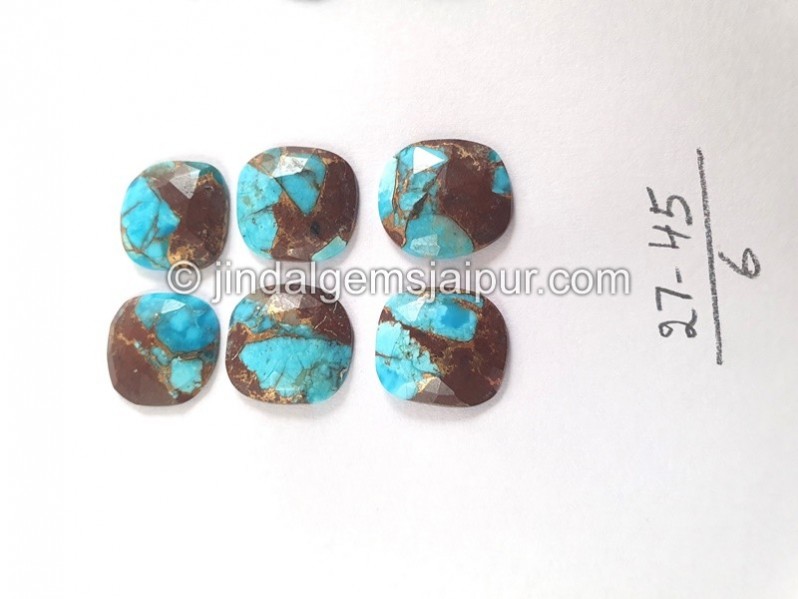 Copper Lava Mohave Turquoise Rose Cut Slices