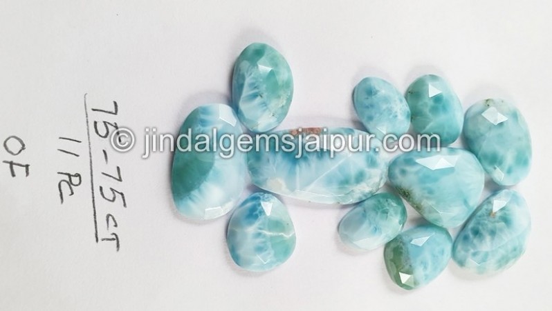 Larimar Rose Cut Slices