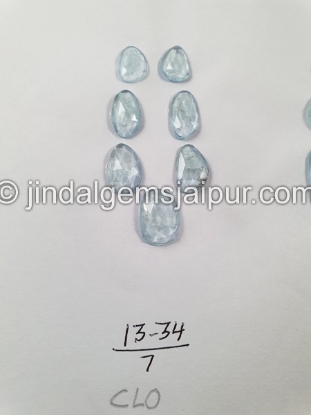 Aquamarine Rose Cut Slices