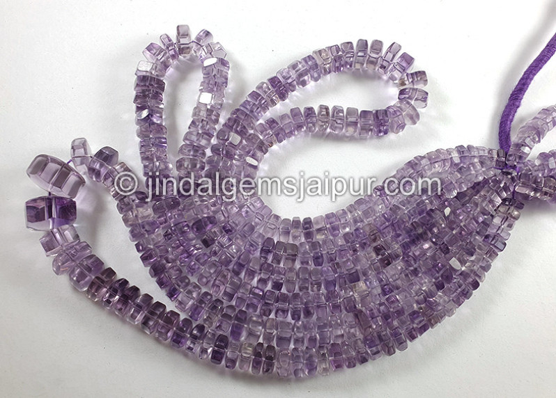 Amethyst Step Cut Bolt Shape Beads