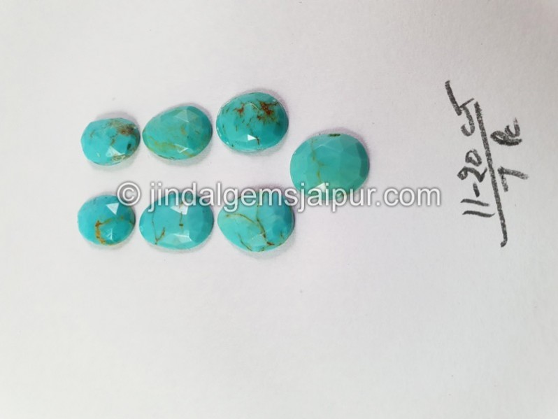 Golden Spiderweb Turquoise Rose Cut Slices