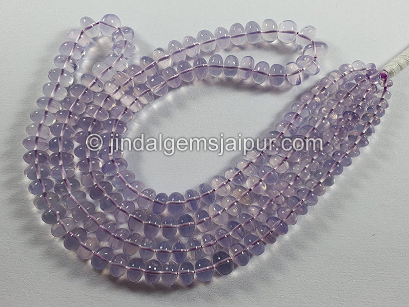 Scorolite Or Lavender Quartz Smooth Roundelle Shape Beads