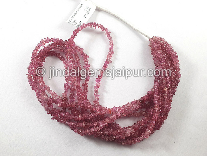 Ruby Shaded Smooth Chips Beads