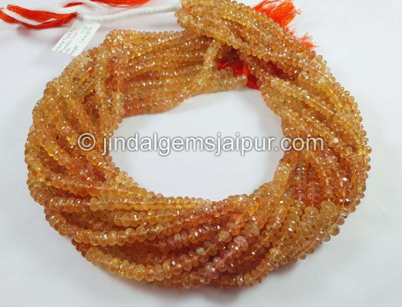 Imperial Topaz Faceted Roundelle Shape Small Beads