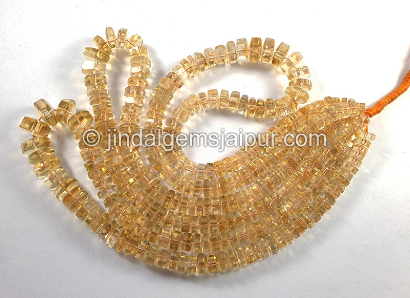 Citrine Step Cut Bolt Shape Beads