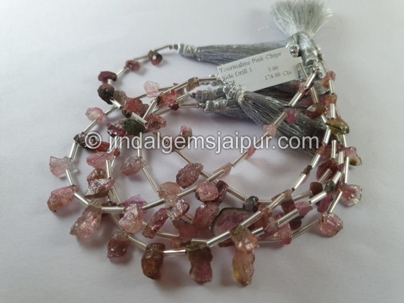 Tourmaline Pink Rough Chips Beads