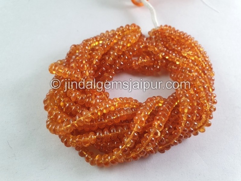 Mandarin Garnet Smooth Roundelle Beads