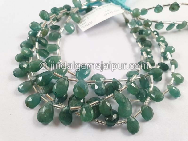 Grandidierite Faceted Pear Beads
