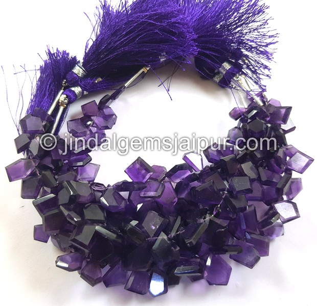 Amethyst Flat Slice Cut Beads