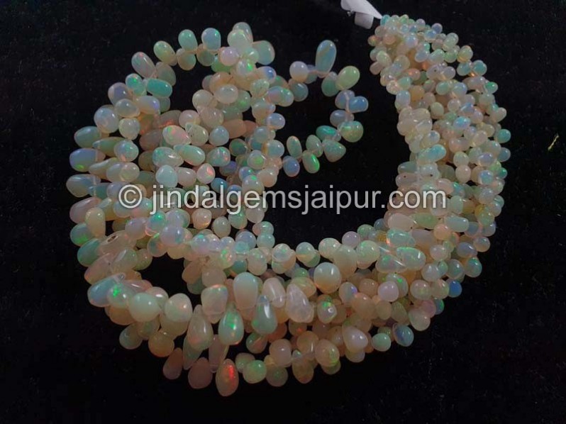 Yellow Ethiopian Opal Smooth Drop Beads