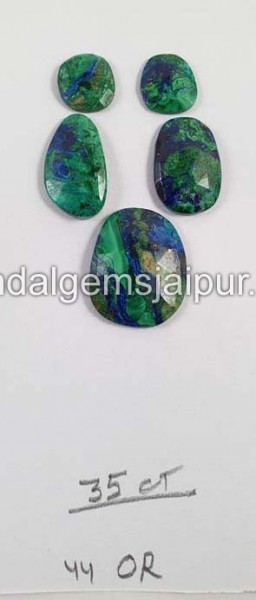Azurite Malachite Rose Cut  -- DEAZMT14