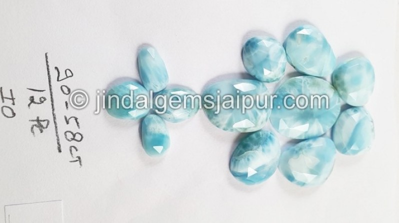 Larimar Rose Cut Slices