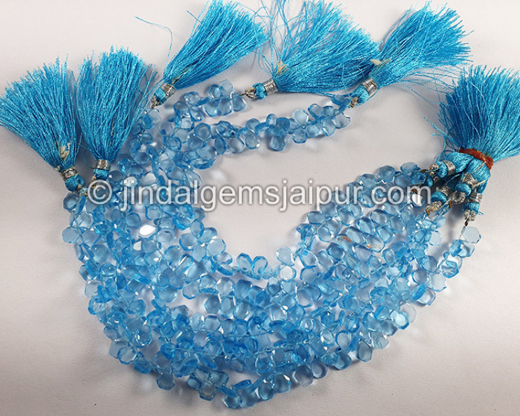 Swiss Blue Topaz Faceted Fancy Shape Beads
