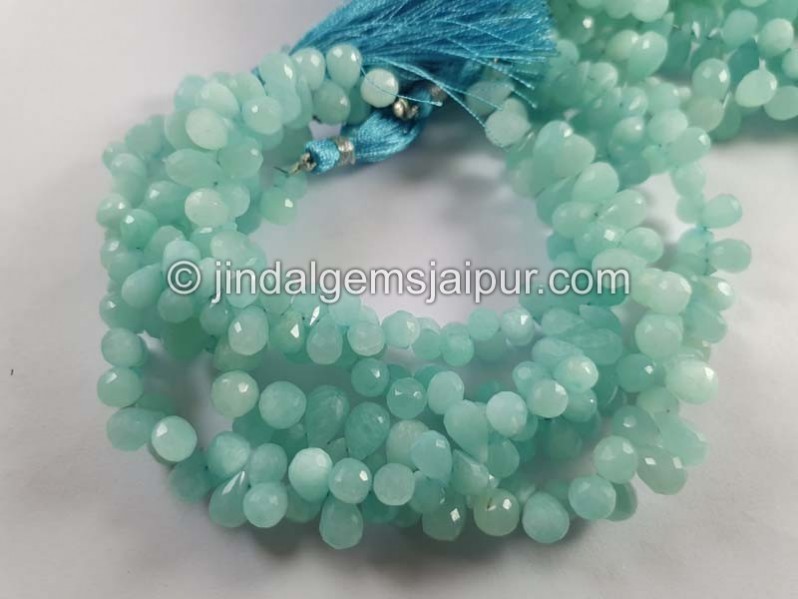 Amazonite Faceted Drops Beads