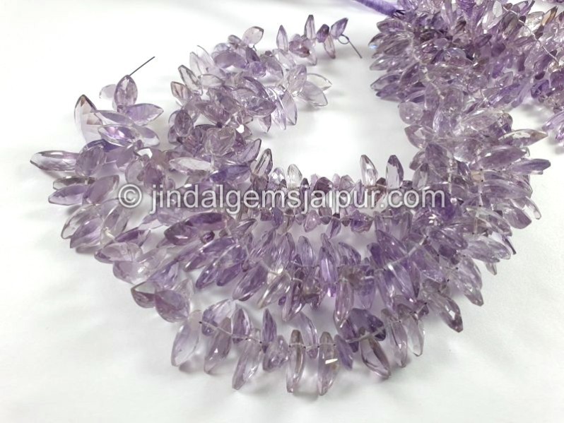 Amethyst Cut Marquisse Shape Beads