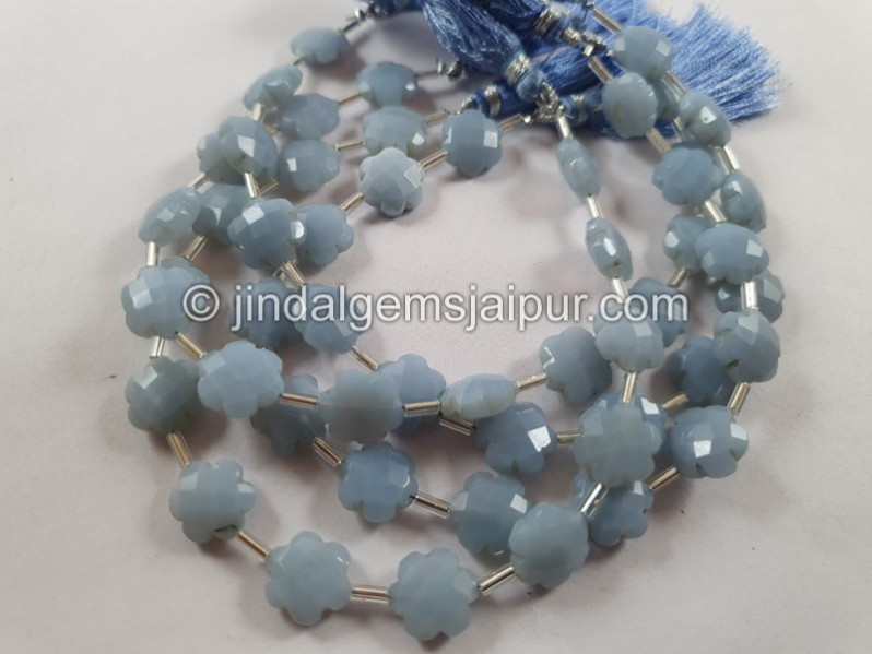 Blue opal Faceted Flower Beads -- BLOP9