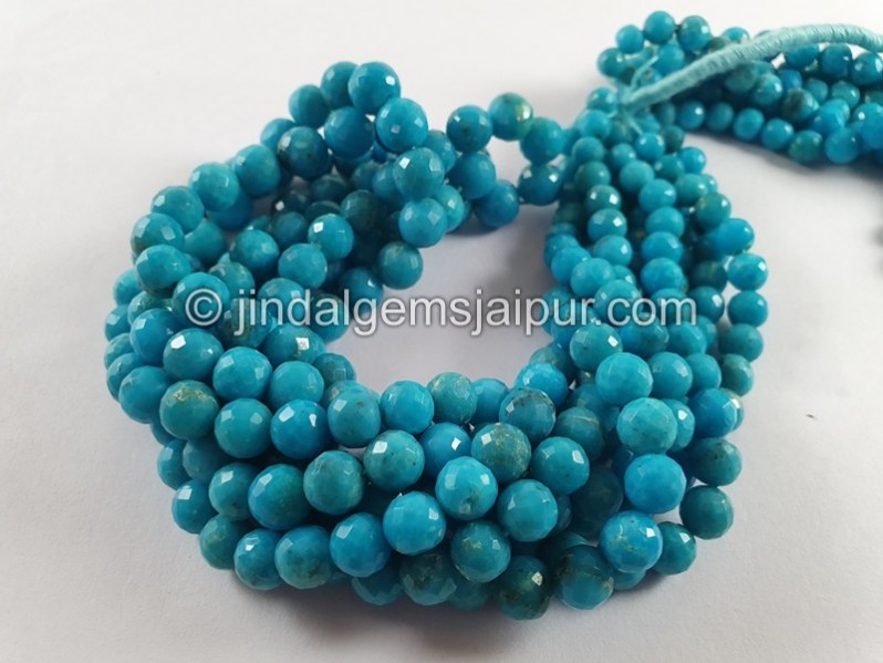 Turquoise Faceted Round Shape Beads
