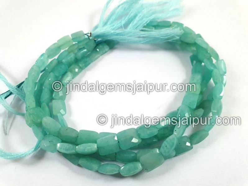 Amazonite Faceted Chicklet Beads