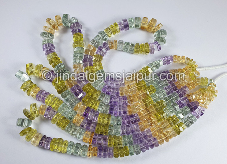 Multi Stone Step Cut Bolt Shape Beads